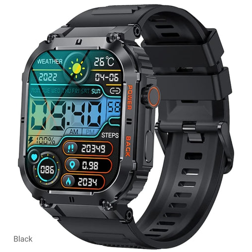Men Smartwatch Bluetooth Answer Make Call for Android iOS Phone 400 mAh Big Battery Gents Smart Watch 1.96" Outdoor Sport Activity