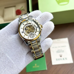 Rolex Silver- Golden Chain