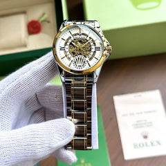 Rolex Silver- Golden Chain