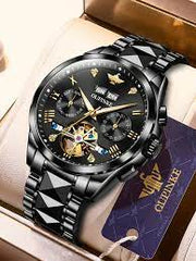 OUPINKE Watches For Men Automatic Skeleton Watch Mechanical Wrist Watches Business Luxury