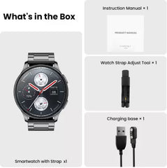 Pop 3R Smartwatch  (Metallic Black Strap, Free Size)