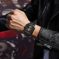 The Topic-Casual Leather Quartz Watches Waterproof Luminous Men‘s Wristwatch