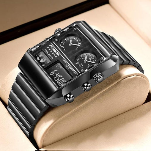 FOXBOX NEW 2024 Watches For Men Luxury Brand Sport Quartz Wristwatch Waterproof Fashion Digital Clock Men Watch Relogio Masculino