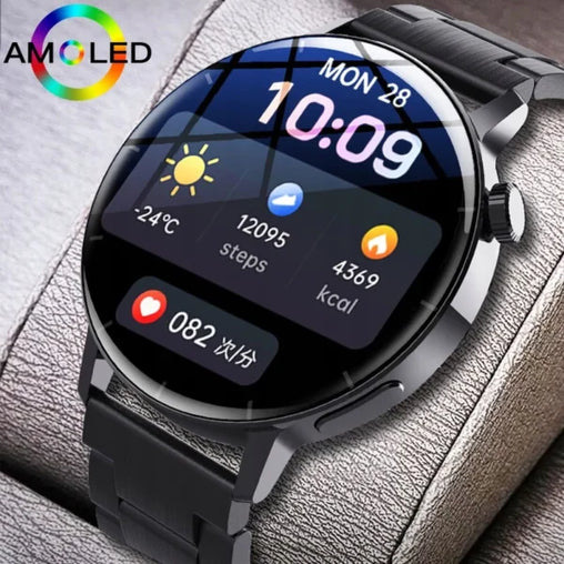 The Topic-Smart Watch Hombres Full Touch Bluetooth Call Sport ECG Health Tracker Smartwatch Impermeable Para Android Ios