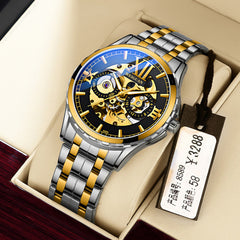 The Topic Official Fully Automatic Watch Mechanical Watch Men's Watch Luminous Waterproof Hollow Out Fashion Business Formal Wrist Watch