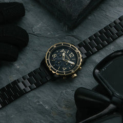The Topic-California Watch Co. Mavericks Chrono SS All Black Gold