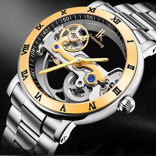 JUBNU TIME- Colouring Watch Men Automatic Mechanical Watches Top Brand Luxury Fashion