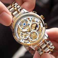 The Topic-Men Watches Luxury Brand Business Waterproof Quartz Watch Men Chronograph Full Steel Watch Men Relogio Masculino 2022