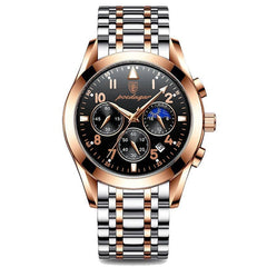 The Topic-Fashion Men Stainless belt Watch Luxury Calendar