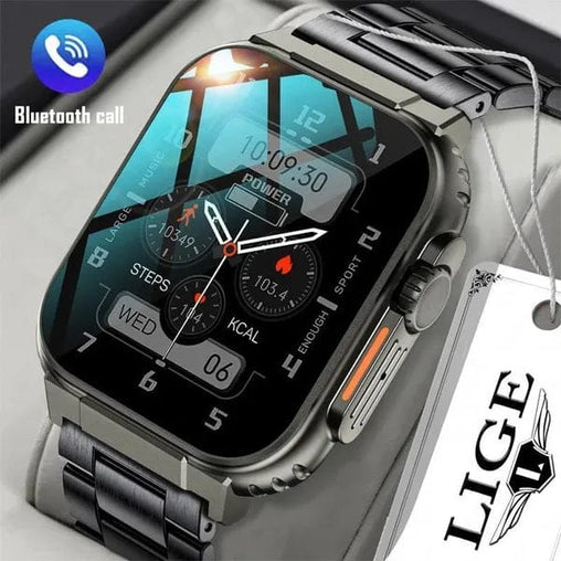 Lige 600mAh Smart Watch Ultra Watch Men Bluetooth Call(Answer/Make Call)