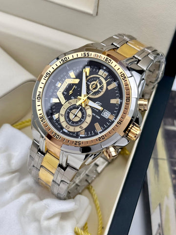 Edifice casio black and gold best sale