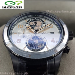 The Topic-MONTBLANC 1858  Silver Dail Black Chain Men Watch